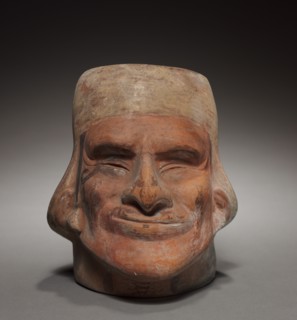 Vase, before 1930. Peru, Mochica. Pottery; overall: 17.7 x 15.4 x 15.7 cm (6 15/16 x 6 1/16 x 6