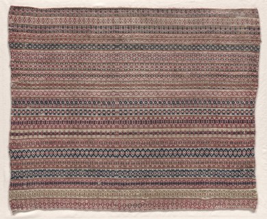 Woven Wool Textile, early 19th century. Sweden, Dalecarlia, early 19th century. Wool; average: 48.3