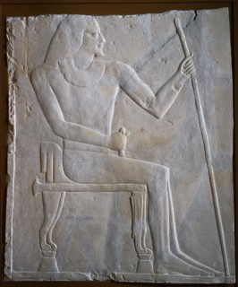 Relief of Nyankhnesut Seated, c. 2311-2281 BC. Egypt, Saqqara, Old Kingdom, Early Dynasty 6,