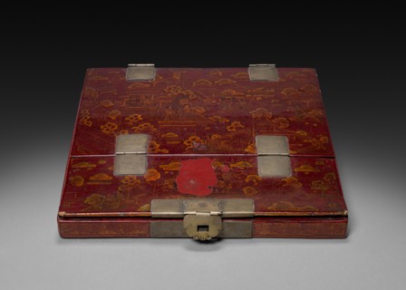 Mirror in a Lacquer Case, c 1800- 1825. China, early 19th century. Lacquered paper; glass mirror;