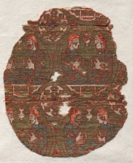 Lampas with musicians, 1200s. Spain, probably Almeria. Lampas with areas of double cloth: silk and