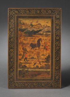 Mirror Case, 1800s. Iran, 19th century. Lacquer; overall: 24.4 x 16 cm (9 5/8 x 6 5/16 in.).
