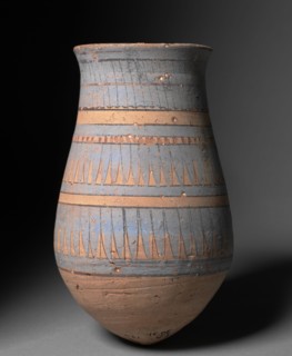Blue-Painted Jar, 1353-1337 BC. Egypt, El-Amarna, house T.36.54. Excavations of the Egypt