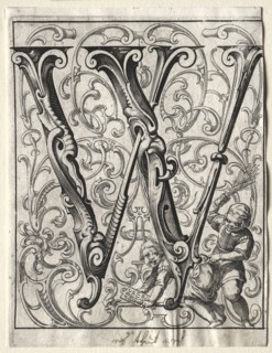 New ABC Booklet:  W, 1627. Lucas Kilian (German, 1579-1637). Engraving