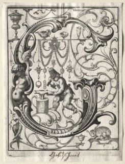 New ABC Booklet:  G, 1627. Lucas Kilian (German, 1579-1637). Engraving