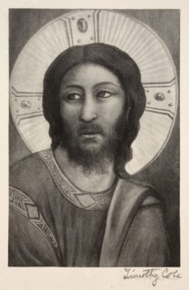 Old Italian Masters:  Head of Christ, 1888-1892. Timothy Cole (American, 1852-1931). Wood engraving