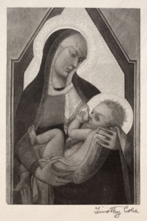Old Italian Masters:  Madonna and Child, 1888-1892. Timothy Cole (American, 1852-1931). Wood