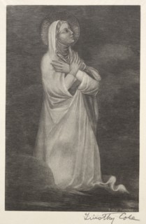 Old Italian Masters:  Figure of the Virgin, 1888-1892. Timothy Cole (American, 1852-1931). Wood