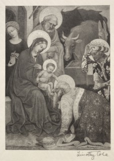 Old Italian Masters:  The Adoration of the Magi, 1887. Timothy Cole (American, 1852-1931). Wood