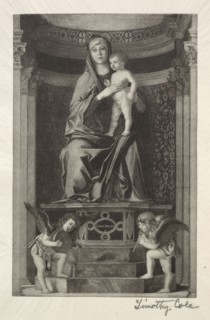 Old Italian Masters:  Madonna and Child, 1888-1892. Timothy Cole (American, 1852-1931). Wood