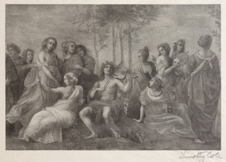 Old Italian Masters:  Parnassus, 1888-1892. Timothy Cole (American, 1852-1931). Wood engraving