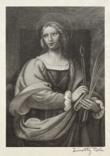 3: Old Italian Masters:  St. Apollonia, 1888-1892. Timothy Cole (American, 1852-1931). Wood