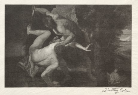 Old Italian Masters:  The Death of Abel, 1892. Timothy Cole (American, 1852-1931). Wood engraving