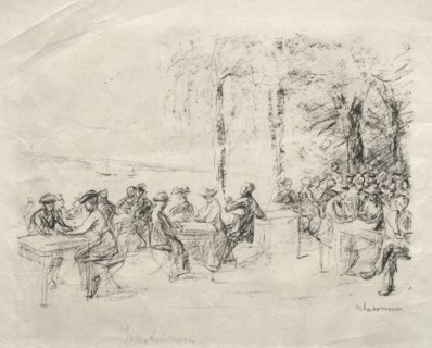 Restaurant am Wasser. Max Liebermann (German, 1847-1935). Lithograph