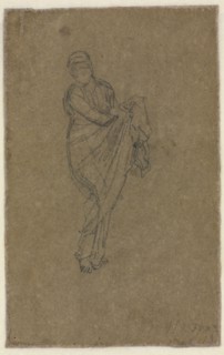 Standing Woman Holding Up Her Dress (verso), c. 1872. James McNeill Whistler (American, 1834-1903).
