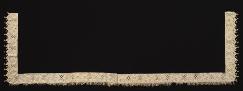 Needlepoint (Cutwork) Lace Edging for Sheet, 17th-18th century. Italy, 17th-18th century. Lace,