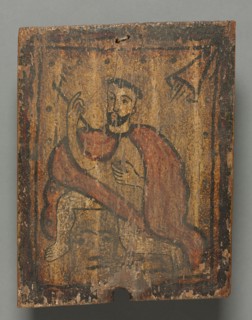 San Geronimo:  santo de retablo, 1600s-1700s. America, New Mexico, 17th-18th century. Oil on wood;