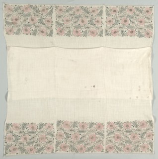 Embroidered Bed Spread, 18th century. Turkey, 18th century. Embroidery: silk on linen tabby ground;