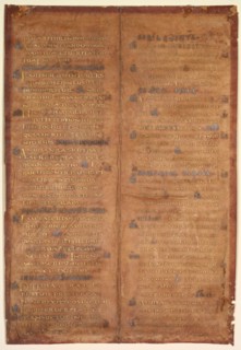 Bifolium Excised from a Carolingian Gradual, c. 830-860. Germany or Northeastern France, 9th