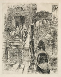 Bridge of Sighs, Venice, 1883. Frank Duveneck (American, 1848-1919). Etching