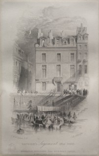 Napoleon's Logement, Quai Conti, 1835. John Horsburgh (British, 1791-1869), after Joseph Mallord