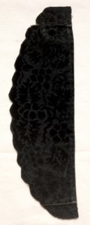 Velvet Cuffs, 1800s. France, 19th century. Velvet; overall: 18.4 x 5.7 cm (7 1/4 x 2 1/4 in.)