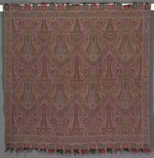 Square Reversible Shawl, c. 1865. England, Norwich or France, Lyon or Scotland, Paisley, second