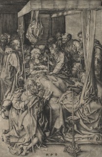 The Death of the Virgin. Martin Schongauer (German, c.1450-1491). Engraving