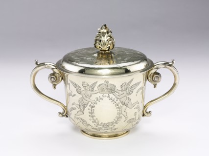 Covered Cup, 1686. England, London, 17th century (James II). Silver gilt; overall: 23.9 x 32.4 cm