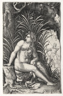 Procris, 1539. Georg Pencz (German, c. 1500-1550). Engraving
