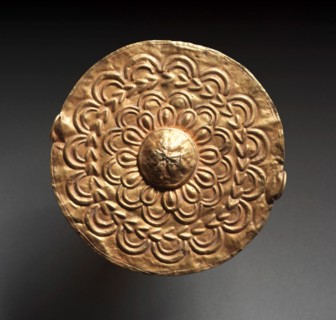 Jewelry, 1800s. Guinea Coast, Ghana, Asante people, 19th century. Cast gold, hammered; diameter: 9