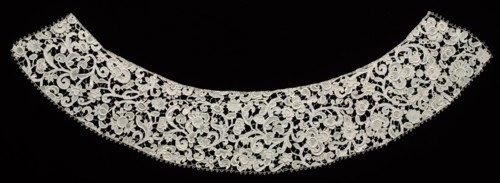 Needlepoint (Venetian Raised Point) Lace Collar, 17th century. Italy, Venice, 17th century. Lace,