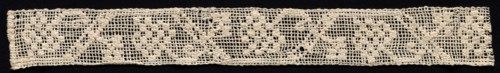 Fragment of a Band with Geometric Pattern and Floral Motif, 19th century. Italy, 19th century.