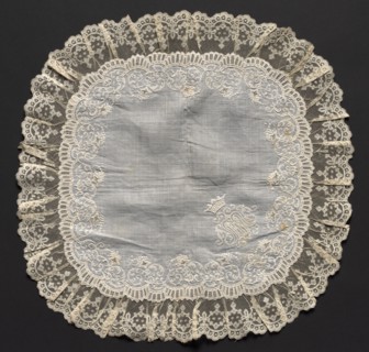 Embroidered Handkerchief, 18th century. Switzerland, 18th century. Embroidery: linen; average: 45.7