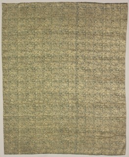 Fragment, 1800s. Iran, 19th century. Compound weave: silk and gold; overall: 62.3 x 76.2 cm (24 1/2