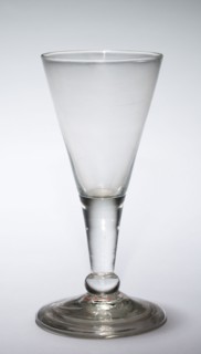 Tavern Glass, 1700-1750. England, 18th century. Glass; diameter: 7.8 cm (3 1/16 in.); overall: 18.1