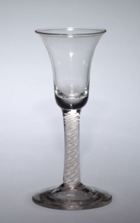 Wine Glass, 1750-1799. England, 18th century. Glass; diameter: 6.1 cm (2 3/8 in.); overall: 15.6 x