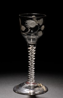 Wine Glass, 1750-1799. England, 18th century. Glass; diameter: 4.8 cm (1 7/8 in.); overall: 14 x 6