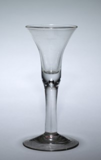 Wine Glass, 1700-1725. England, 18th century. Glass; diameter: 6.9 cm (2 11/16 in.); overall: 16.4