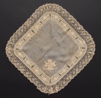 Handkerchief, early 1800s. France, early 19th century. Embroidery: linen; overall: 48.2 x 48.2 cm
