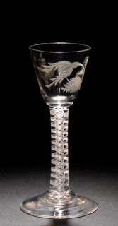 Wine Glass, 1750-1799. England, 18th century. Glass; diameter: 4.8 cm (1 7/8 in.); overall: 13.9 x