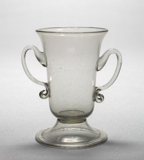 Syllabub Glass, c. 1720. England, 18th century. Glass; diameter: 6.4 cm (2 1/2 in.); overall: 10.2