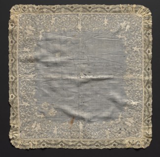 Handkerchief, 1700s. France, 18th century, Period of Louis XV (1723-1774). Embroidery on linen