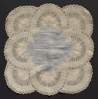 Embroidered Handkerchief, second half of 19th century. Switzerland, second half of 19th century.