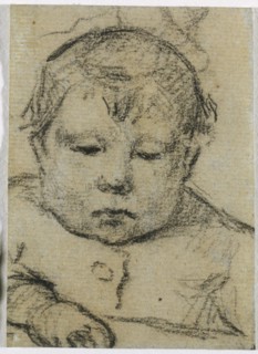 Emil Gauguin as a Child, Right Hand Forward, c. 1875-1876. Paul Gauguin (French, 1848-1903). Black