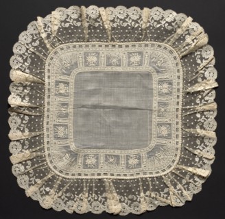 Embroidered Handkerchief, early 19th century. Switzerland, early 19th century. Embroidery: linen;