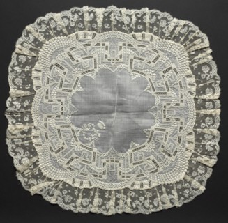Embroidered Handkerchief, 18th century. Switzerland, 18th century. Embroidery: linen; average: 45.7