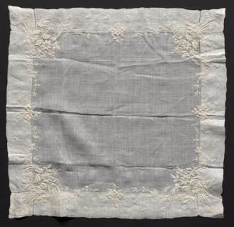 Embroidered Handkerchief, late 19th century. Switzerland, late 19th century. Embroidery: linen;