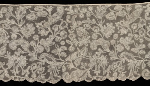 Bobbin Lace Flounce, 18th century. Italy, Milan, 18th century. Lace, bobbin: linen; average: 365.7