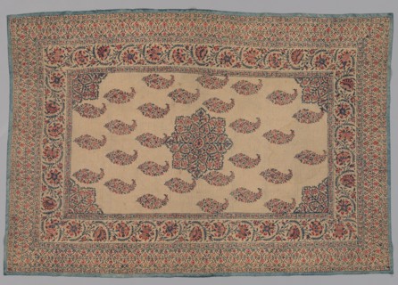 Prayer Mat, early 1800s. India, early 19th century. Block printed and painted quilted cotton;